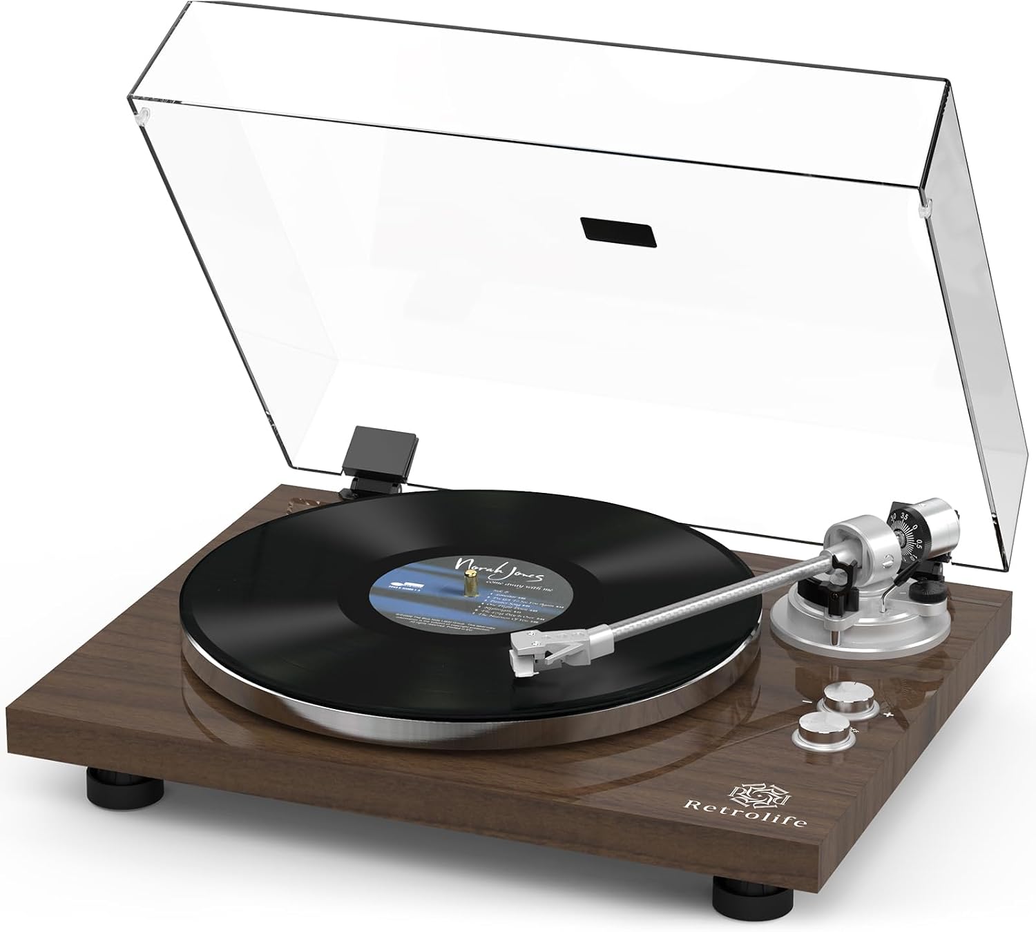 Tocadiscos Retrolife con Bluetooth y brazo de fibra de carbono