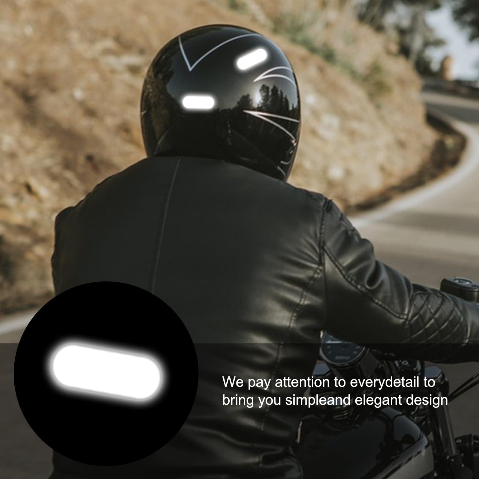 Adesivi Riflettenti Per Casco Moto - Logo Arsenal, Conformi Al Codice Della Strada, 7,5x7,5 Cm, Alta Visibilità Notturna - 4