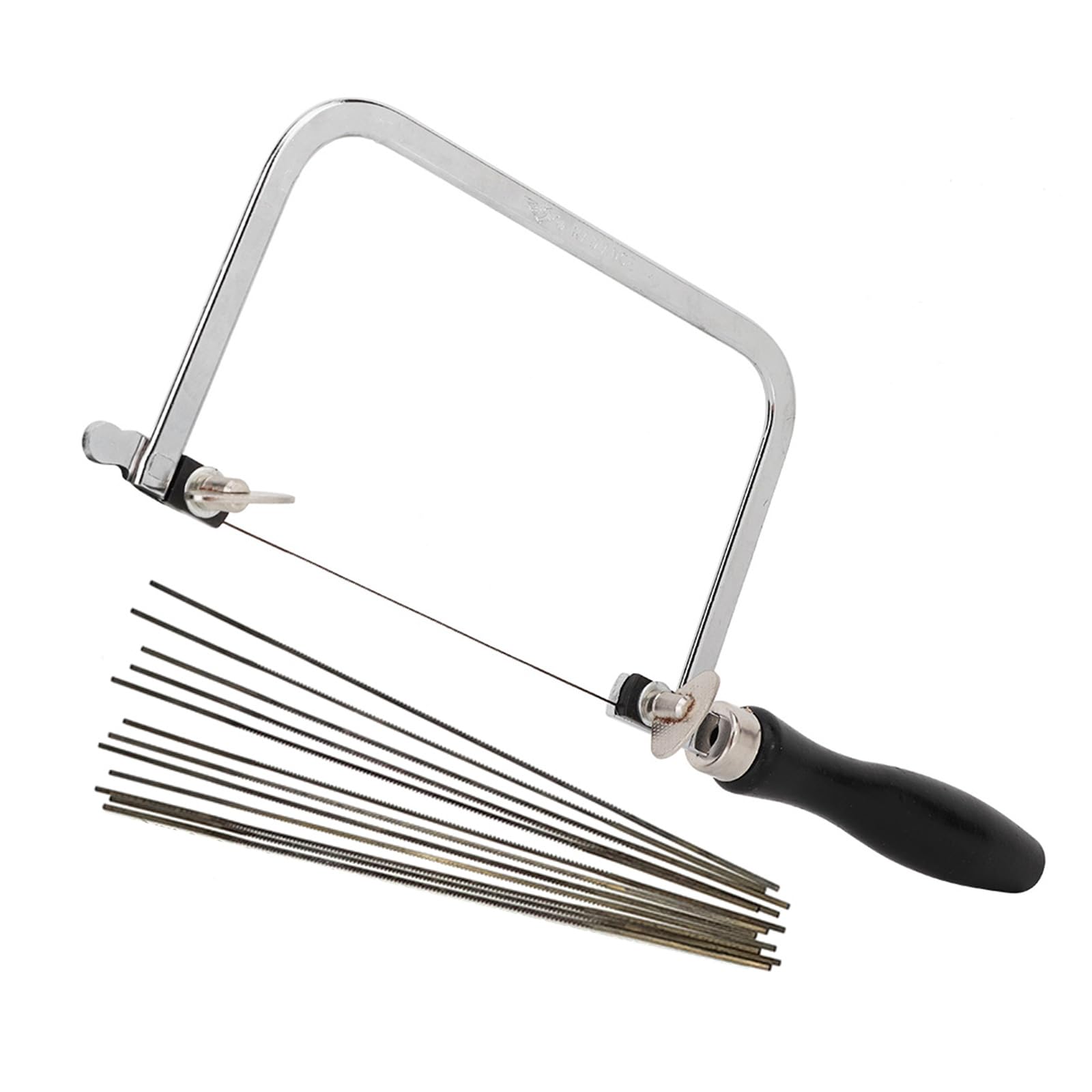 Hojas de sierra portátiles para joyería,sierra de metal para cortar anillos de cera,herramienta de mango en forma de U negra tallada con alambre para joyería para procesamiento de joyas