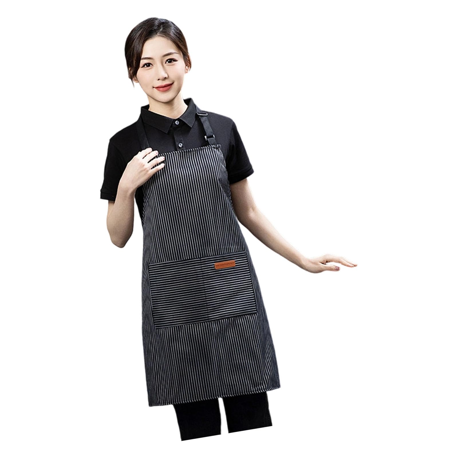 Tsophreniq Striped Polycotton Apron Breathable Adjustable Kitchen for Cooking Baking and Household Cleaning Tasks Breathable Kitchen for Cooking