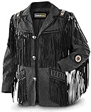 Cowboys Jacke 100% echtes Lammleder. Hochwertige Lederbekleidung. Klassischer und modischerer Look, leichte Farbabweichungen aufgrund unterschiedlicher Bildschirm- und Fotoauflösungen möglich. Hervorragende Fransenarbeit am Mantel, die Jacke ist aus hochwertigem Wildleder. Hochwertiges Futter mit Tasche, hervorragende Fransenarbeit am Mantel, Leder, Import Premium Bourbon-Wildleder