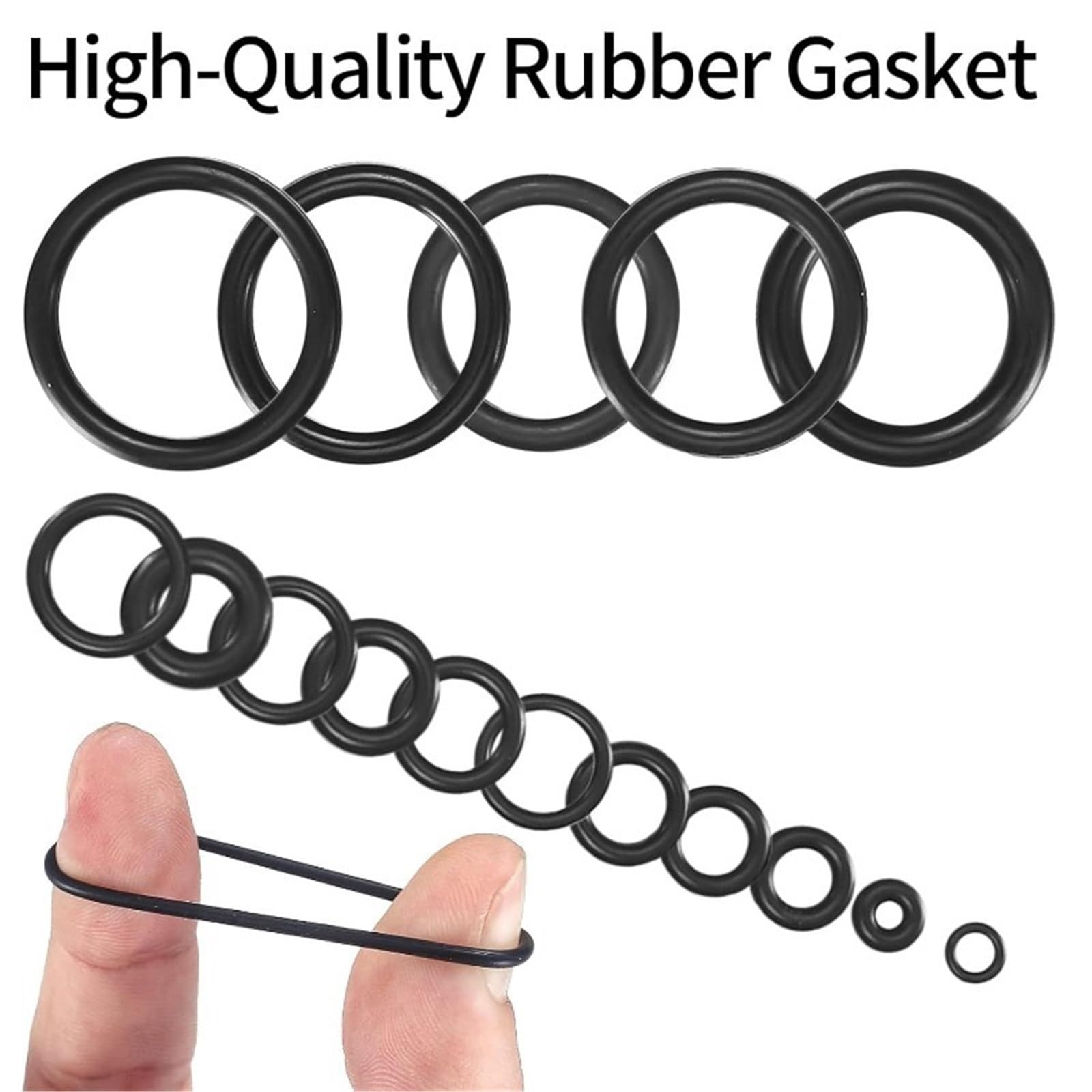 Guarnizione del motore della motocicletta Set di guarnizioni O-ring in gomma nitrilica da 18 misure, rotonde elastiche resistenti all'olio, per rubinetti, riparazione idraulica(1200pcs-Box)