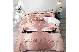 VIVIHOME 3PCS Hello Gorgeous Duvet Cover Queen