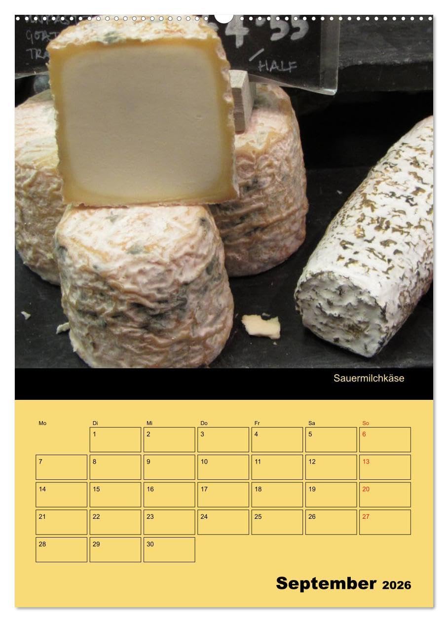 Alles Käse/Planer (hochwertiger Premium Wandkalender 2026 DIN A2 hoch), Kunstdruck in Hochglanz: Ein Küchenplaner - nicht nur für Käse-Liebhaber (CALVENDO Lifestyle)