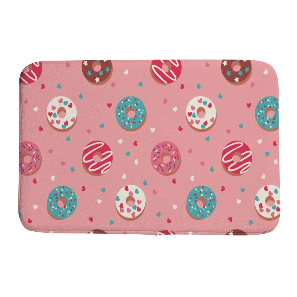 Tapis de bain donuts rose pour une salle de bain cartoon cocooning