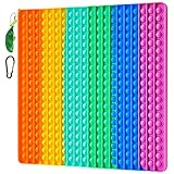 Calidad superior: este gran juguete de arco iris está hecho con silicona de alta calidad, que es flexible, apto para uso alimentario y fácil de limpiar y mantener