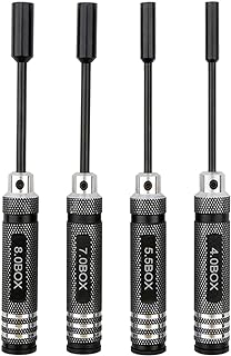 4PCS RC Repair Tools Nut Drivers 4.0 5.5 7.0 8.0mm Hex Screwdriver Set for RC Models Car Boat Airplane
