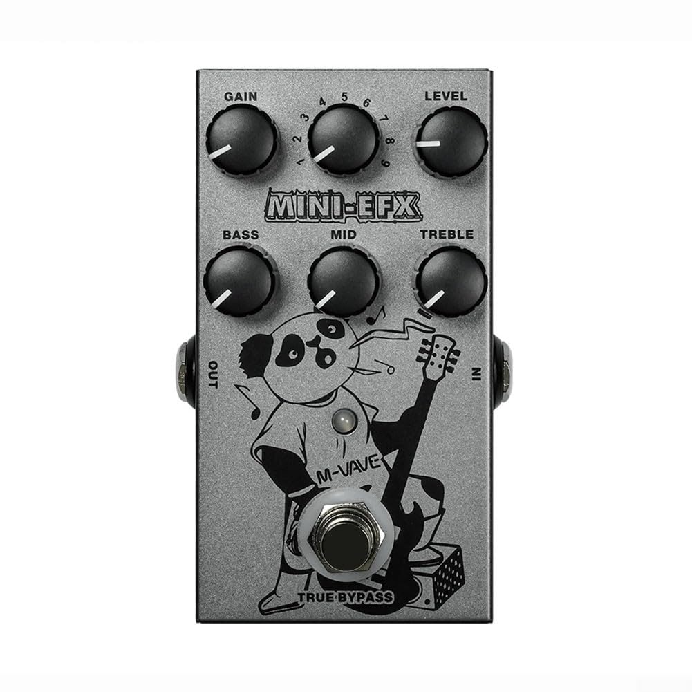 Pedale elettrico di distorsione dell'equalizzatore a tre bande con 9 toni unici per il suono della chitarra personalizzato