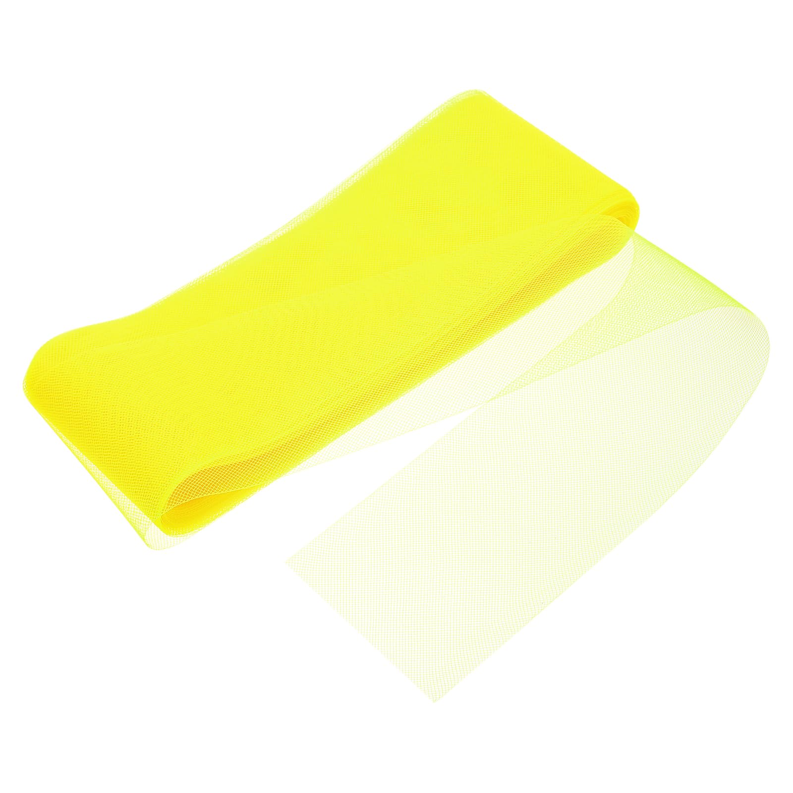 sourcing map 12 Yards Stiff Horsehair Braid 5 Inch Wide for Polyester Boning Sewing Wedding Dress Dance Formal Dress Skirts Accessories, Fluorescent Yellow — image 1