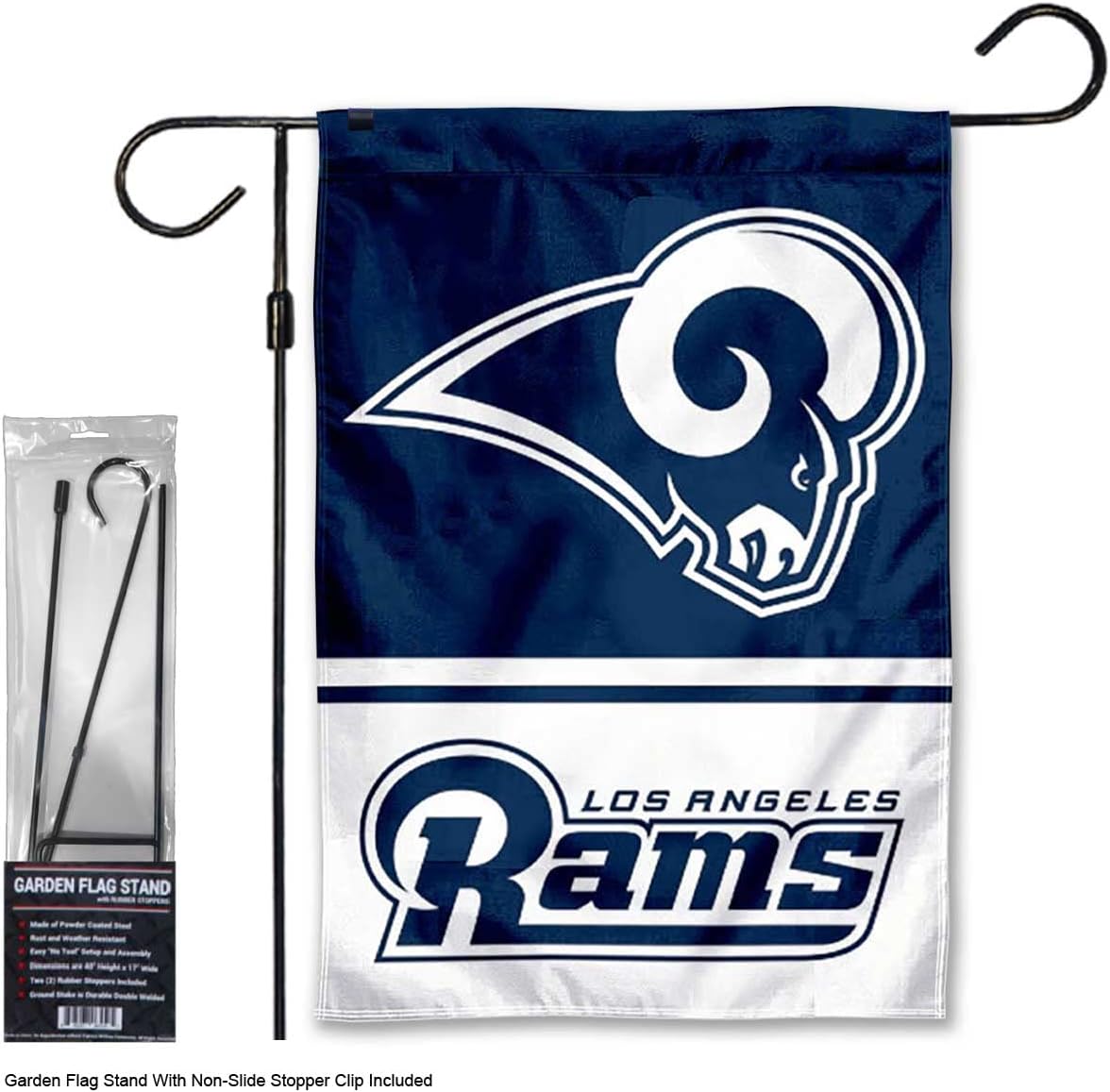 Rams Garden Flag and Stand Pole Holder Mount - Image 2