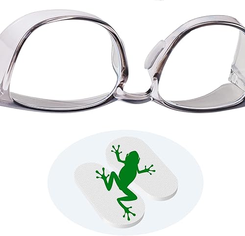 Almohadillas de nariz para gafas, 0.069 pulgadas de grosor, miles de fibras microestructuradas inspiradas en ranas, almohadillas adhesivas suaves