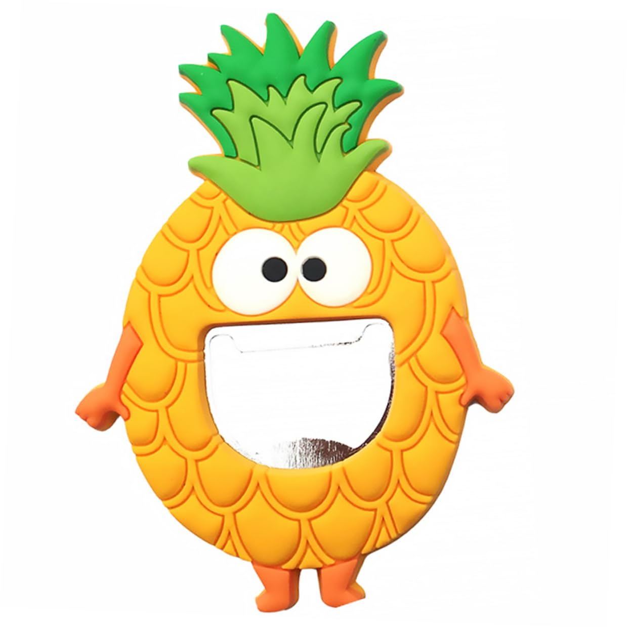 1pièce Autocollant Magnétique Frigo Forme De Ananas avec Ouvre-Bouteille Intégré Décoration Créative pour Cuisine Et Bureau Souvenir De Hawaii