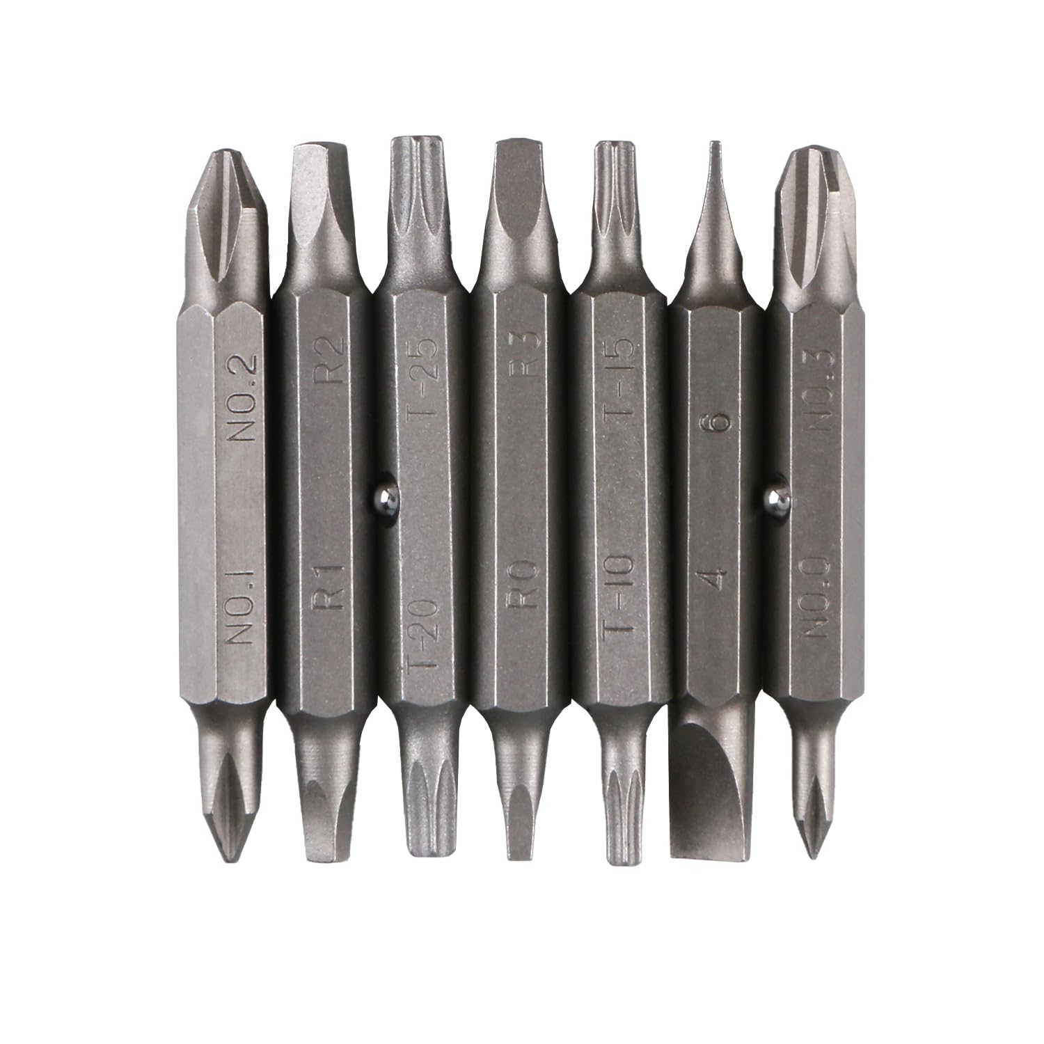 1/4 Hex Magnetic Screwdriver Bit Set for Drill | 14-IN-1 Replacement Bit Pack | 7 double-ended bits | Replacement of ratchet screwdriver drill bit |¼