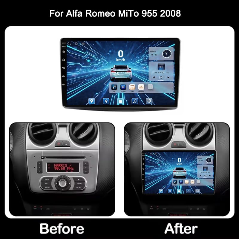 Autoradio Android pour Alfa Romeo Mito 955 avec écran 9 pouces et Mirrorlink - 2