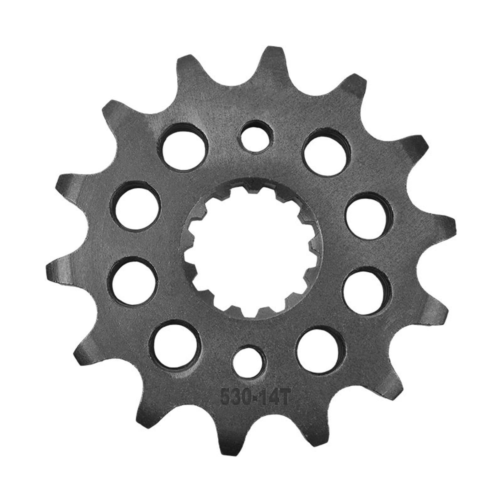 Moto Pignon Pignon De Sortie Boîte pour Moto Chaîne 530-14 Dents Acier 20CrMnTi pour Kawasaki ZZR500, ZZ-R600, ZZR600, ZX600 (1990-2004), ZXR750, VN800