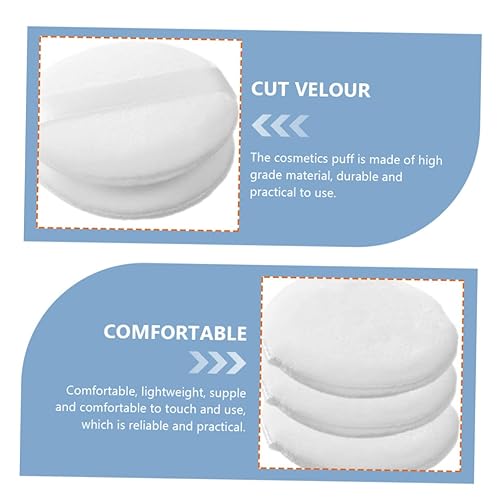 Miniatura 7 de Maquillaje Puffs 5 Uds polvo suelto esponja de maquillaje de terciopelo blanco esponja de maquillaje para niña puff para mujer Face Puff