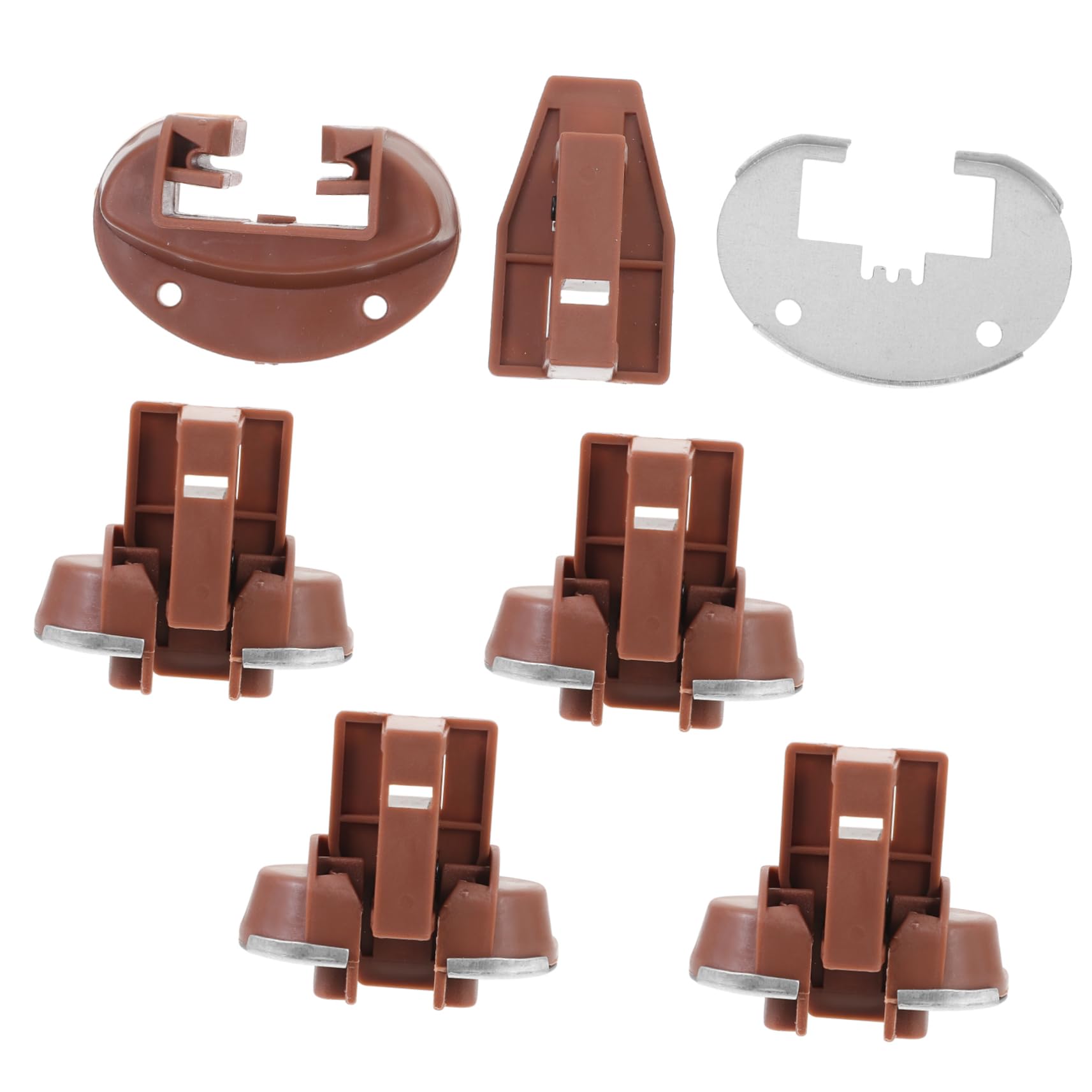 BRIGHTFUFU 5Sets Slides Stoppers Kit for Undermount Durable Parts with Screws for Easy Installation Maintenance Replacement for Dresser