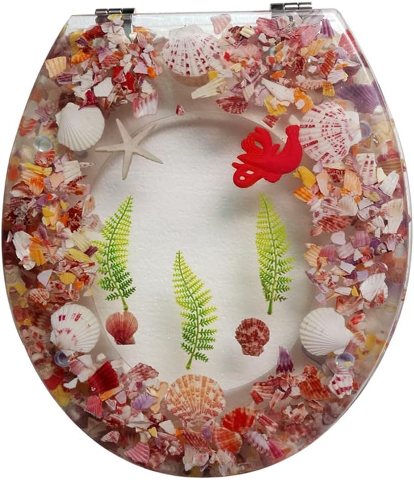 Universal Slow-Close Toilet Seats Cover,Europe Resin Lid