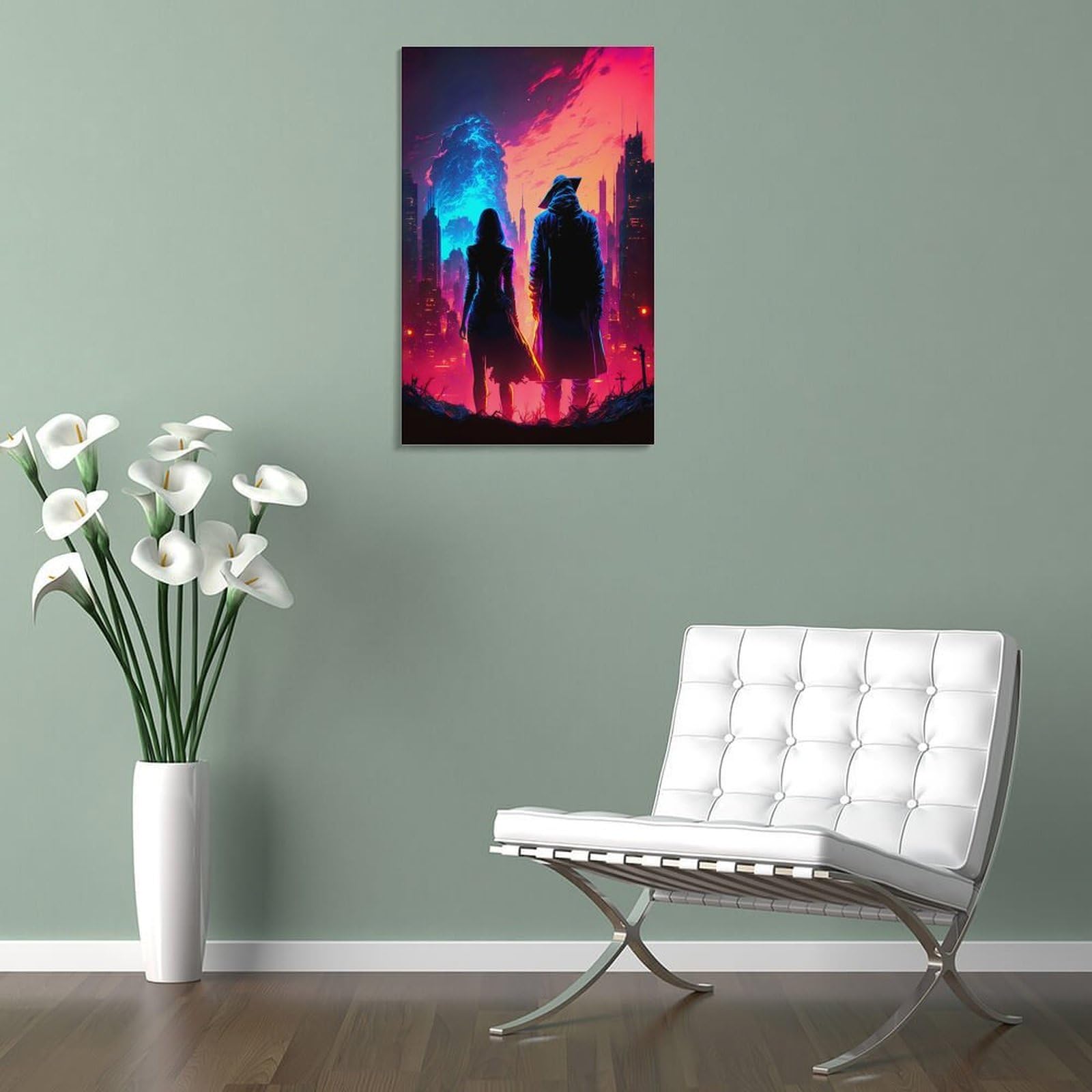Poster con righello per coppie underground, poster decorativi su tela, decorazione da parete, decorazione della stanza, poster estetico moderno, decorazione per la casa, 60 x 90 cm