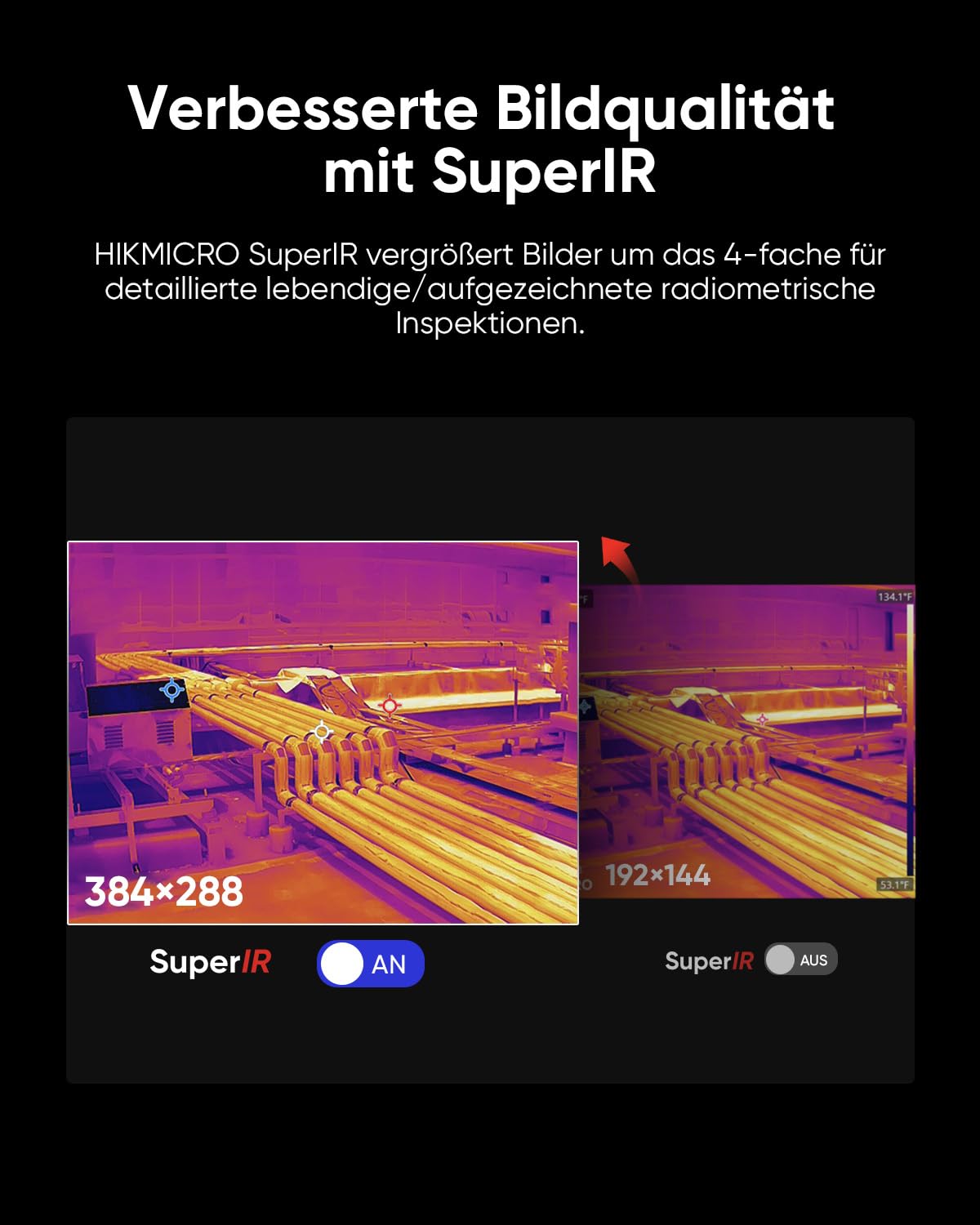 HIKMICRO M11W Professionelle 3,5”Touchscreen Wärmebildkamera 192 x144 IR Auflösung, 8MP Visuelles Sensormodul, Wi-Fi, 25 Hz, 2 Li-Ionen-Akkus, bis zu 12 Stunden Dauerbetrieb, 37.2°× 27.8°, -20°C~650°C