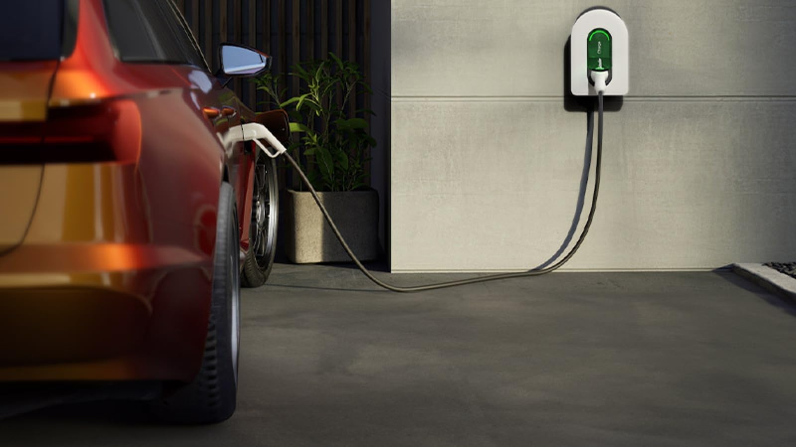 Schneider Electric Smart Wallbox Schneider Charge 11kW, Columna de Carga para Coche eléctrico, Cable T2 de 7 m, detección de 6 mA, Control de aplicación, Interior y Exterior