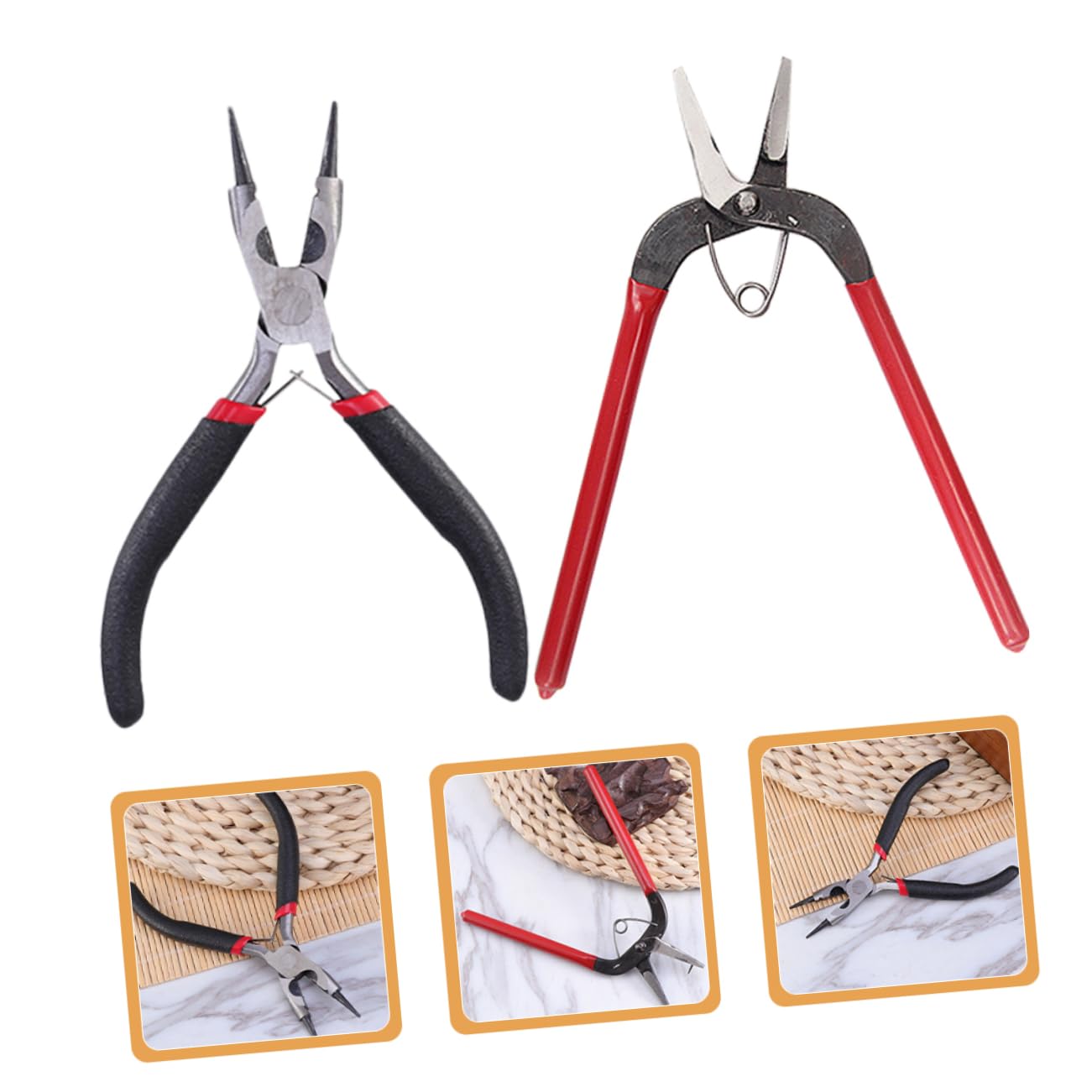 NUOBESTY 5 Sätze Scrapbook Papierlocher Schmuckzubehör Karte Zange multifunktionswerkzeug Metall -Loch -Punsch Bastelstanzen für Papierhandwerk Kreisschlag Puncher