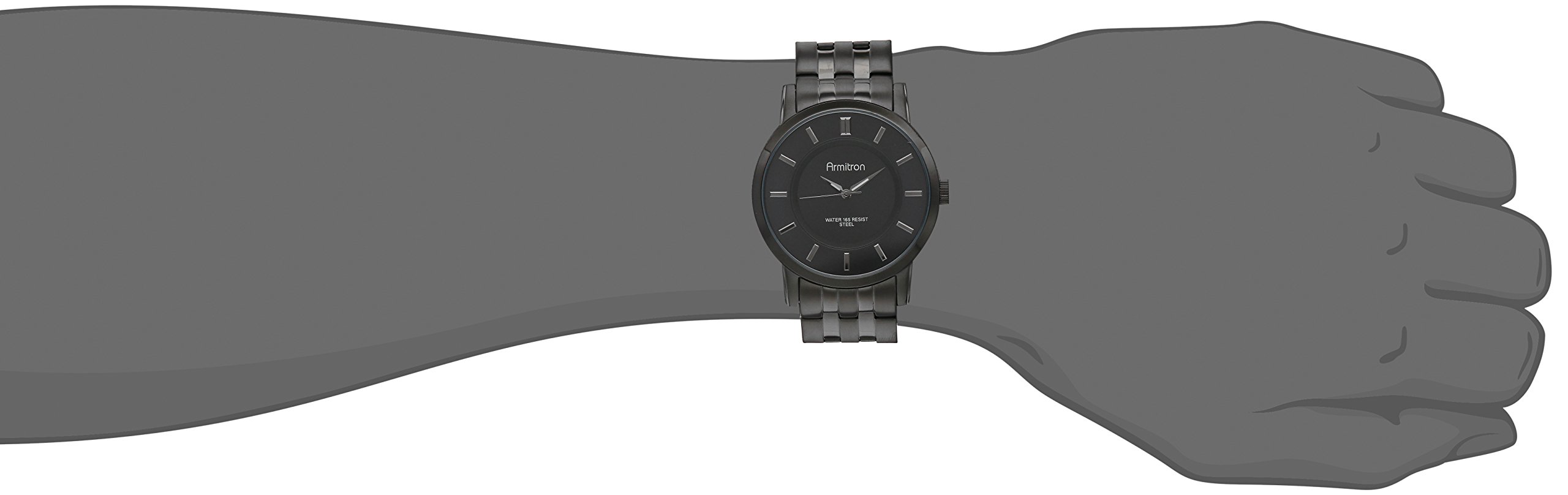 Armitron Men's 20/4962BKTI Black Ion-Plated Bracelet Watch