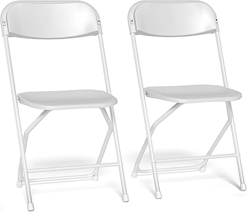 Miniatura 15 de Sillas plegables de resina con cojín, paquete de 4 sillas plegables blancas, sillas de plástico ligeras, cómodas sillas plegables para bodas,