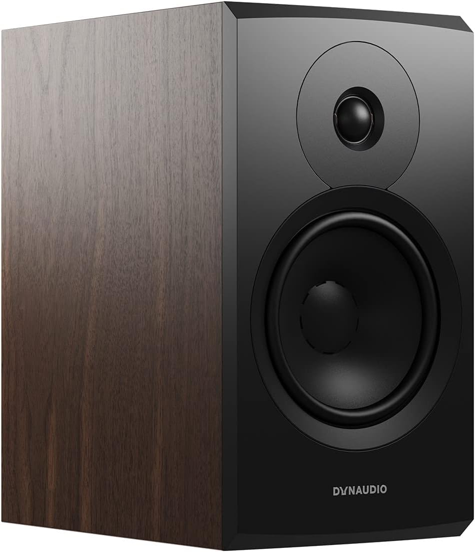 DYNAUDIO Emit 20 Compact Bookshelf Speaker - Pair (Walnut Wood)