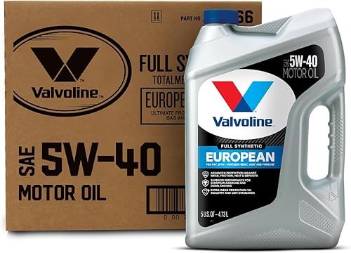 Valvoline Aceite de motor sintético SAE 5W-40 para vehículos europeos de 5 cuartos de galón, caja de 3