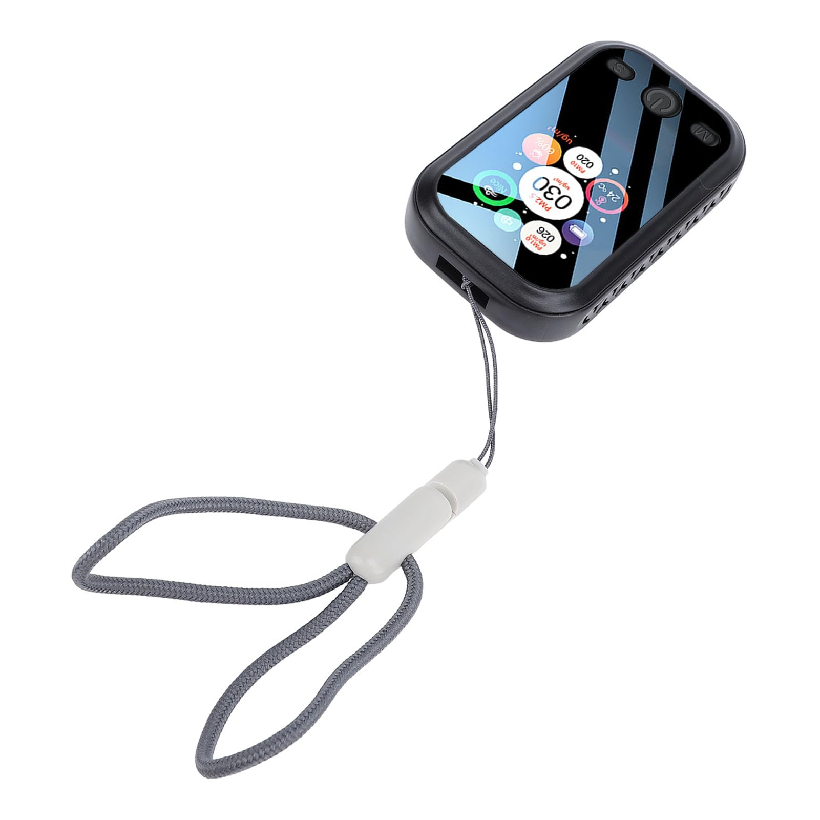 Misuratore di qualità dell'aria digitale portatile con display LCD per rilevamento accurato PM2,5 PM10, per casa e viaggi, 125 g (nero)