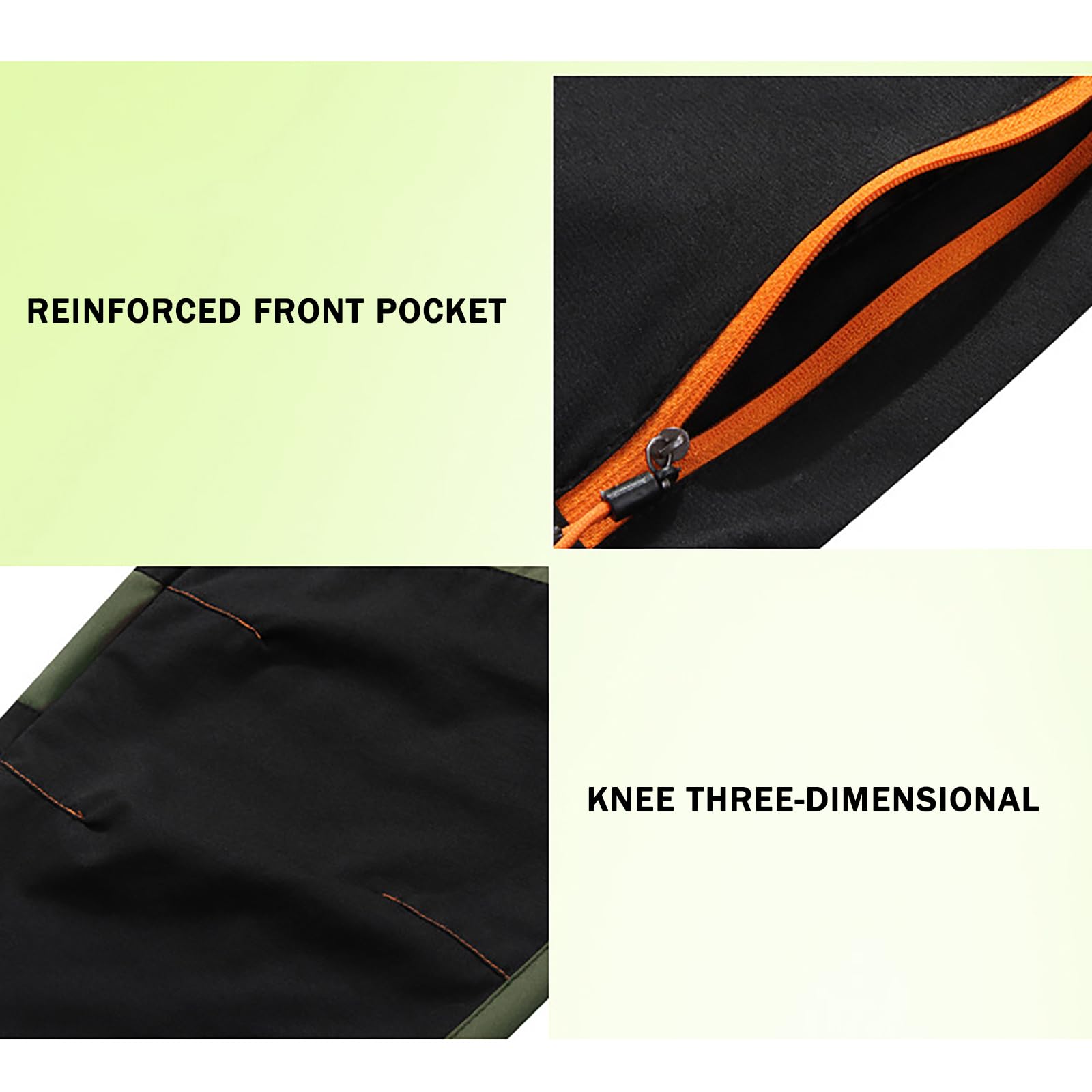 Pantalones de Senderismo Trekking para Hombre Impermeables a Prueba de Viento para Exteriores Pantalones(Size:3XL,Color:A)