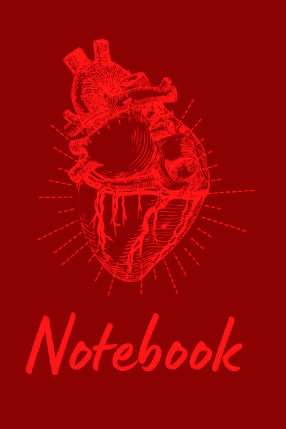 Realistic Heart Writing Notebook