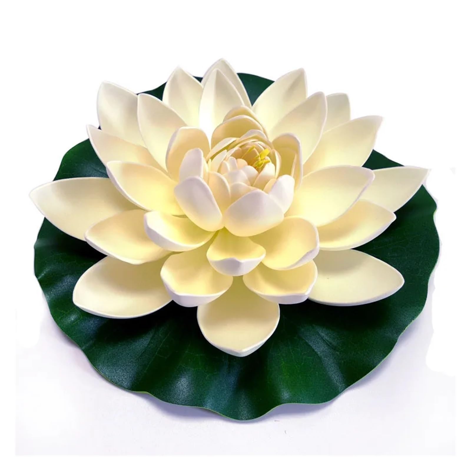 PBWERIGL Artificial Lotus Flower, Floating Artificial Lotus 10-60cm Water Lily(28cm White)