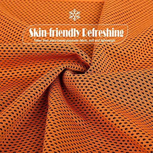 Immoono Pack Of 20 Cooling Towel 40X12'' Ice Towel For Neck And Face Microfiber Chilly With Bag Breathable Yoga Gym Stay Cool Towels Sweat Rag For Workout Running Camping Pilates Beach, Orange #TOP1