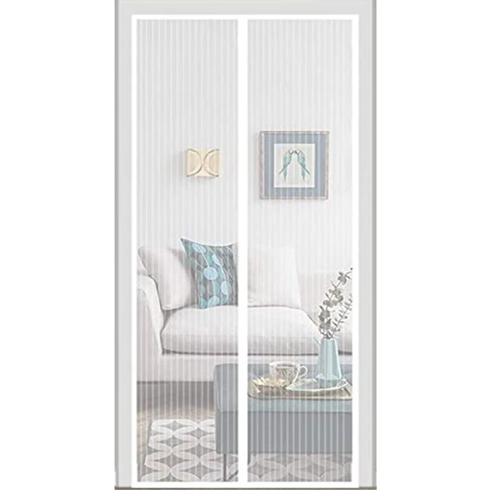 Insektenschutzgitter, Transparenter Schutz für Allergiker, 240x225cm, Für nach innen öffnende Fenster, Doppelseitiger Aufkleber, Weiß, personalisierbar