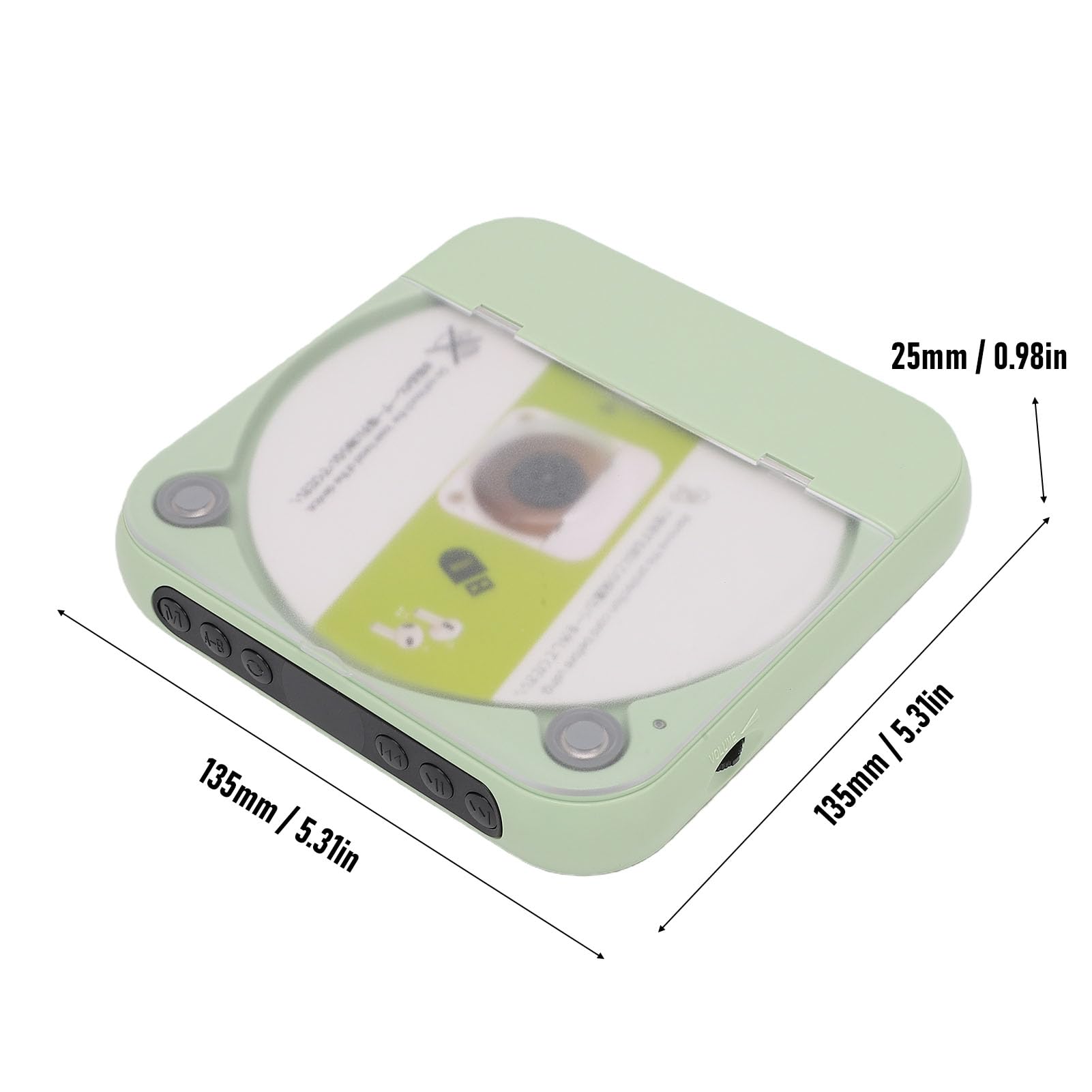Bewinner Lettore CD Portatile con Trasmettitore Bluetooth 5.3, Doppi Altoparlanti Stereo, Display LCD, Batteria Ricaricabile da 2000 MAh, Riproduzione USB MP3, Cuffie Incluse per Casa,