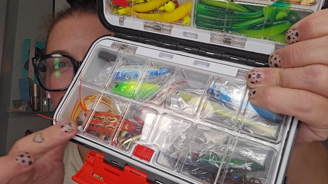 Watch My sons fishing tackle box and lures. Ready to fish!! on Amazon Live