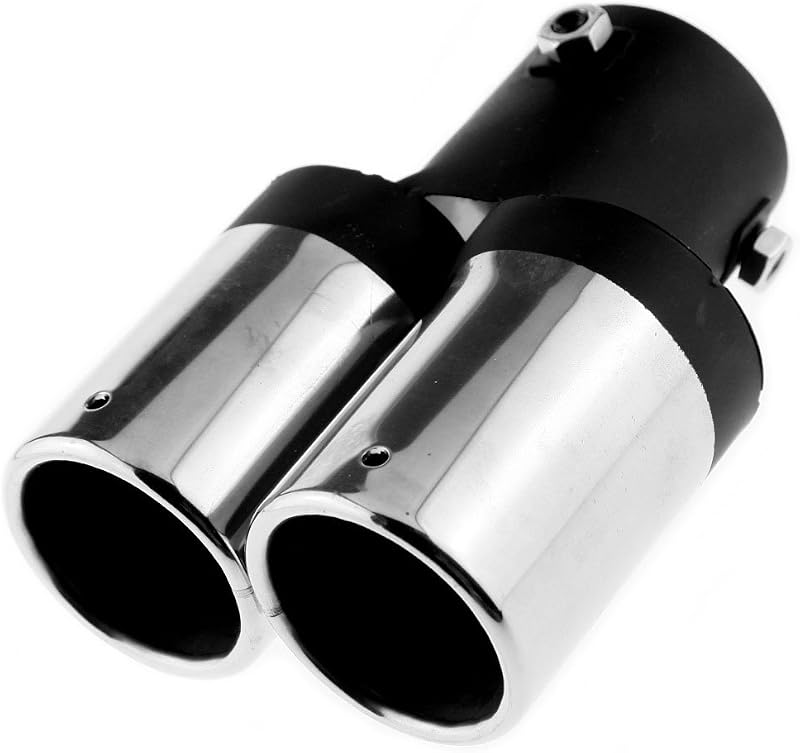 Ponteira de escapamento dupla universal SING F LTD em aço inoxidável – 1 unidade