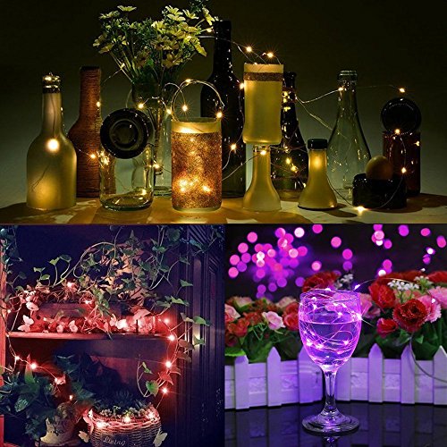 Lrcxl 12 Pack Of Led Moon Lights, Batteries Included 20 Micro Starry Leds On Silver Wire 6.5 Ft (2M) For Graduation Party Favors Outdoor Party Diy Wedding Centerpiece Or Table Decorations (6 Colors) #TOP2