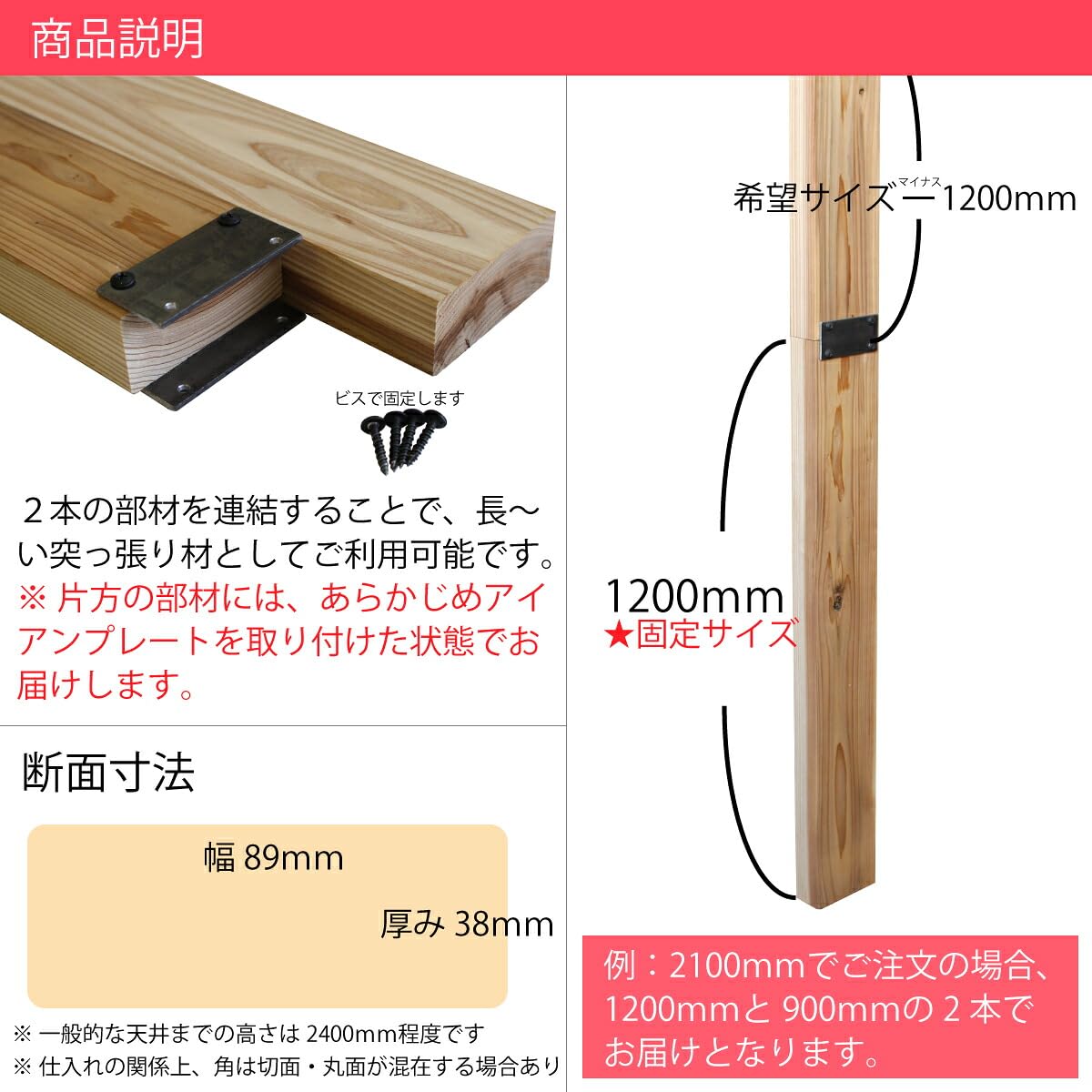 Amazon.co.jp: WOODPRO 【ジョイントタイプ/ツーバイフォー木材】国産