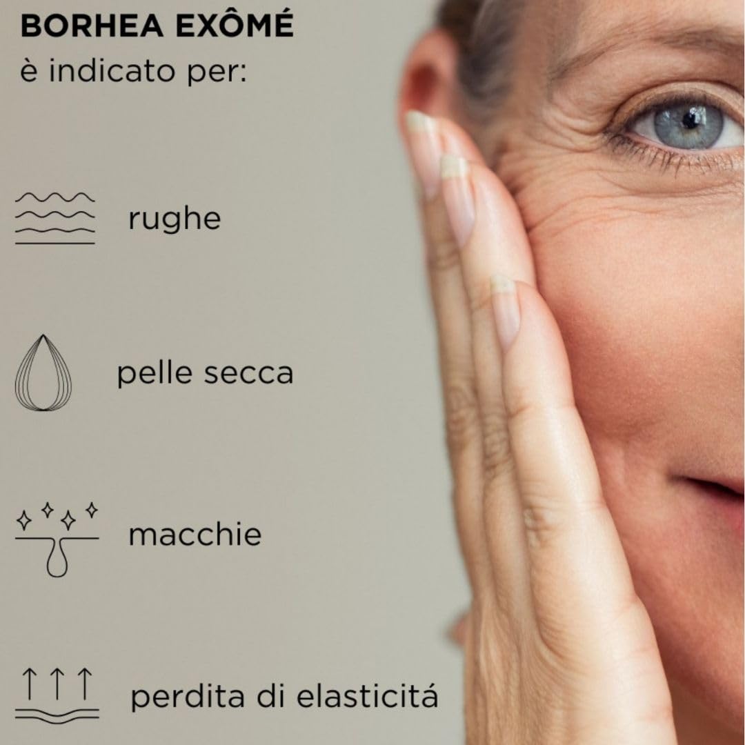 BORHEA EXÔMÉ Fiale Esosomi 10% – Trattamento Urto Professionale per Microneedling e Rigenerazione Totale – Siero Viso Esosomi Antiage Concentrato per Lifting e Macchie, 6x5ml