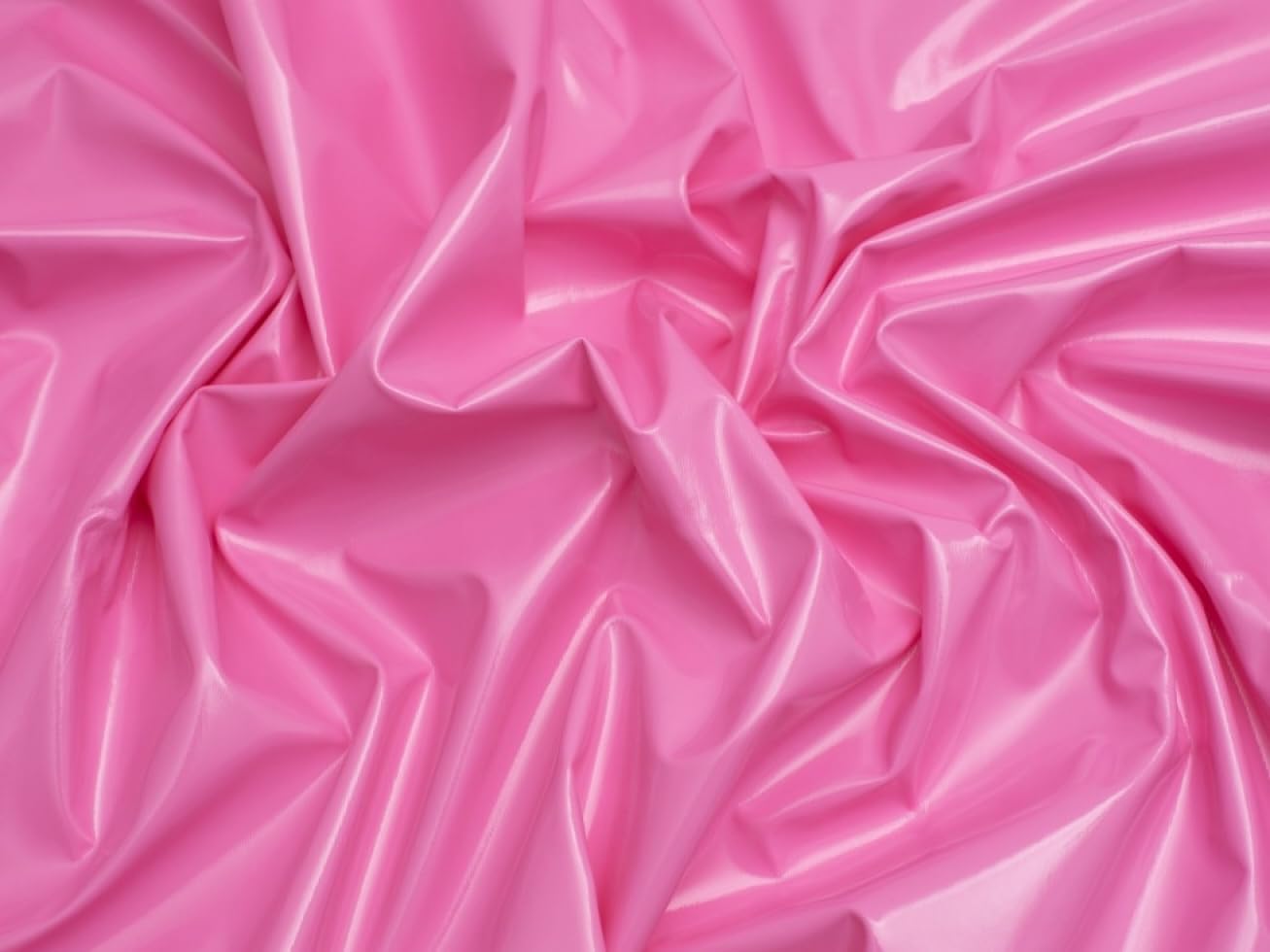 Minerva Barbie Pink Core Range Glossy Pvc Vinyl Fabric - Medium Weight & Suitable For Bag Making, Dressmaking, Upholstery - Approx Width: 140Cm / 56" - Sold Per Metre