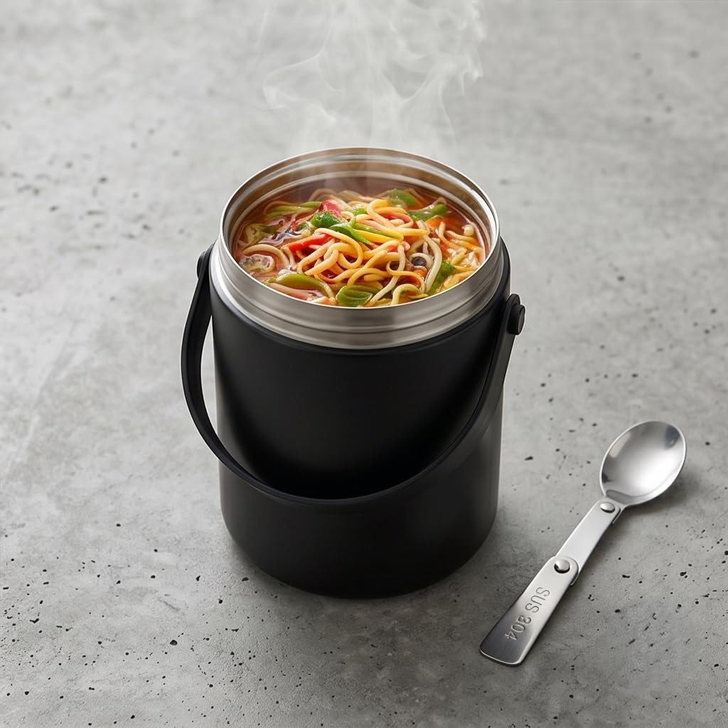 Vacuum Food Jar - Bowl & Spoon Included -2