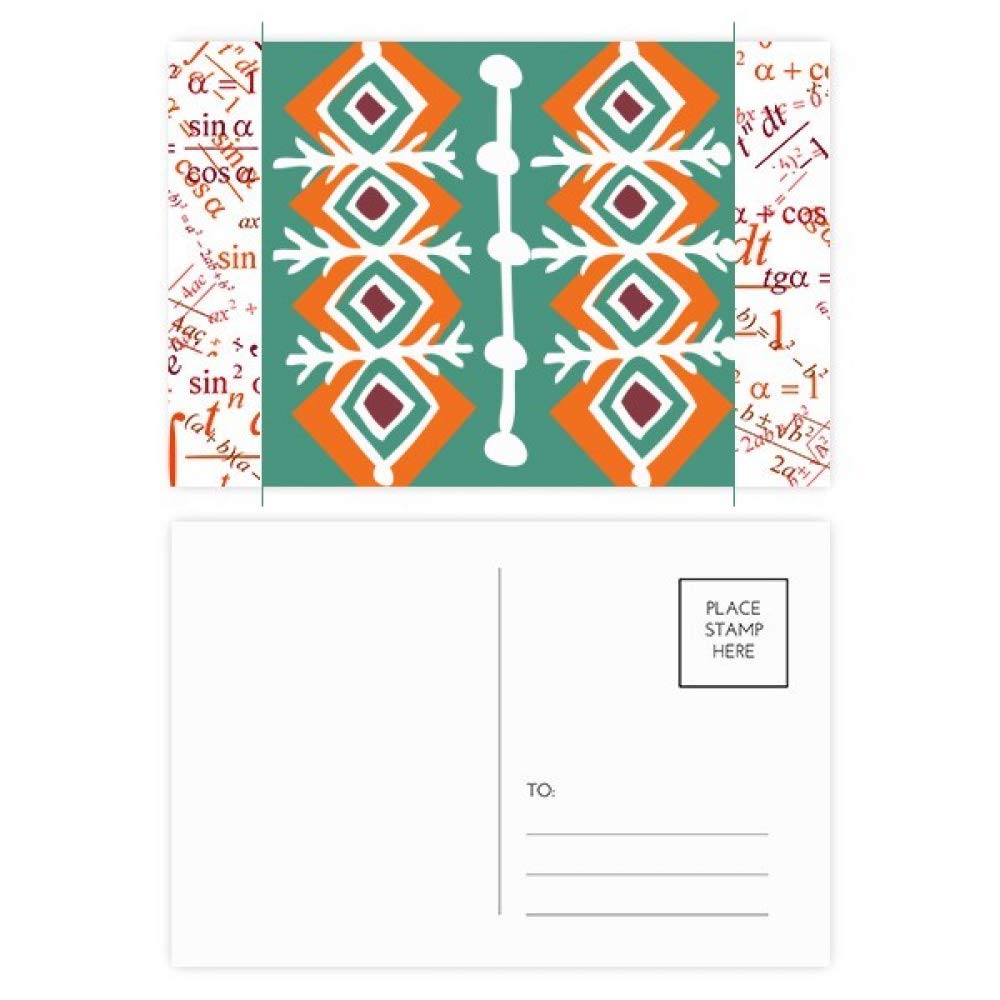 DIYthinker Green Pattern Mexico Totems Ancient Civilization Formula Postcard Set Thanks Card Mailing Side 20Pcs 5.7 inch x 3.8 inch MultiColor