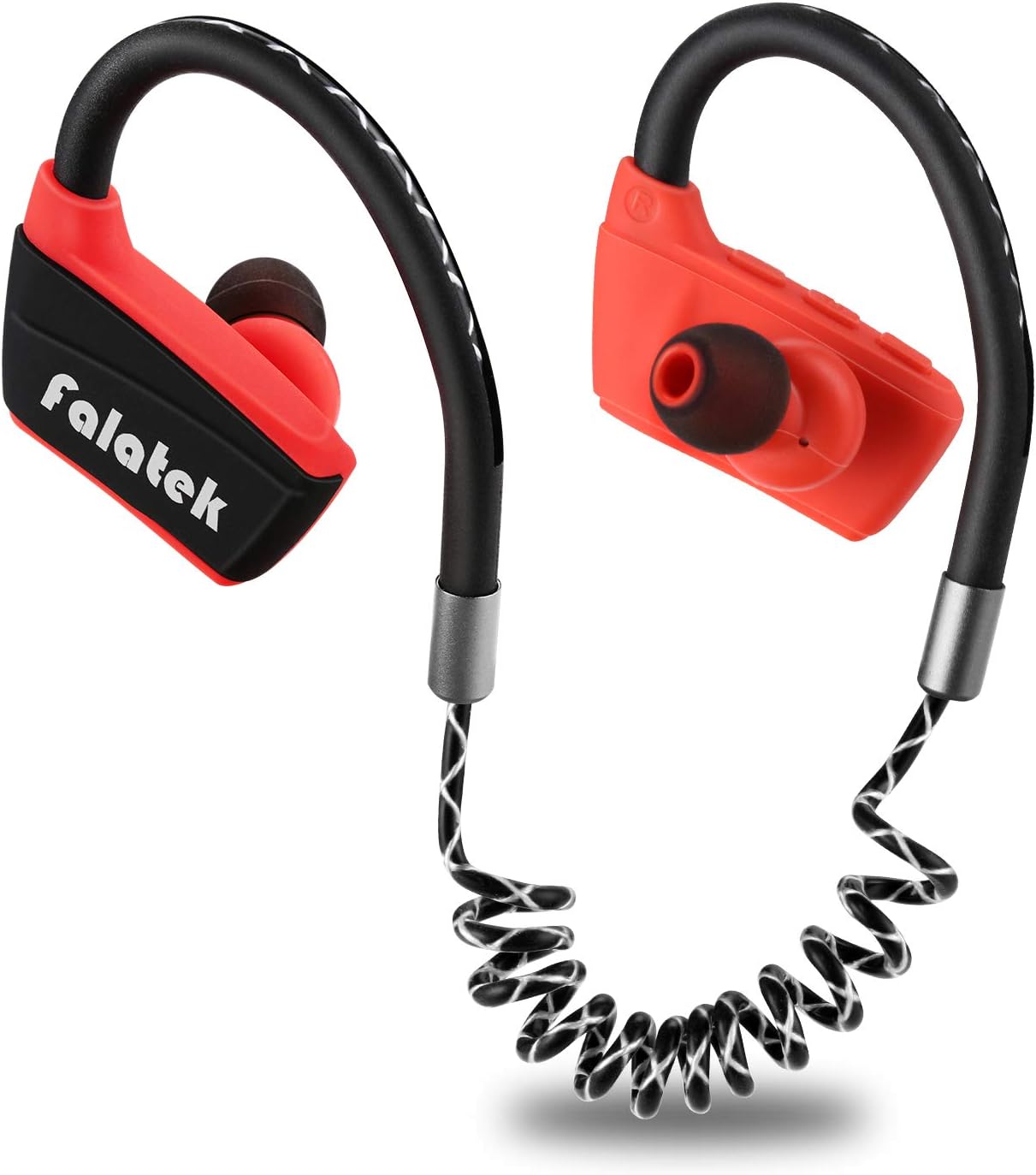 falatek Bluetooth Wireless Headphone, LIBRA Over Ear Earphone with Ear Hook/Microphone/High Definition Sound / IX5 Waterproof / 9 Hours Playtime, Noise Canceling Earbuds for Running Sport Gym