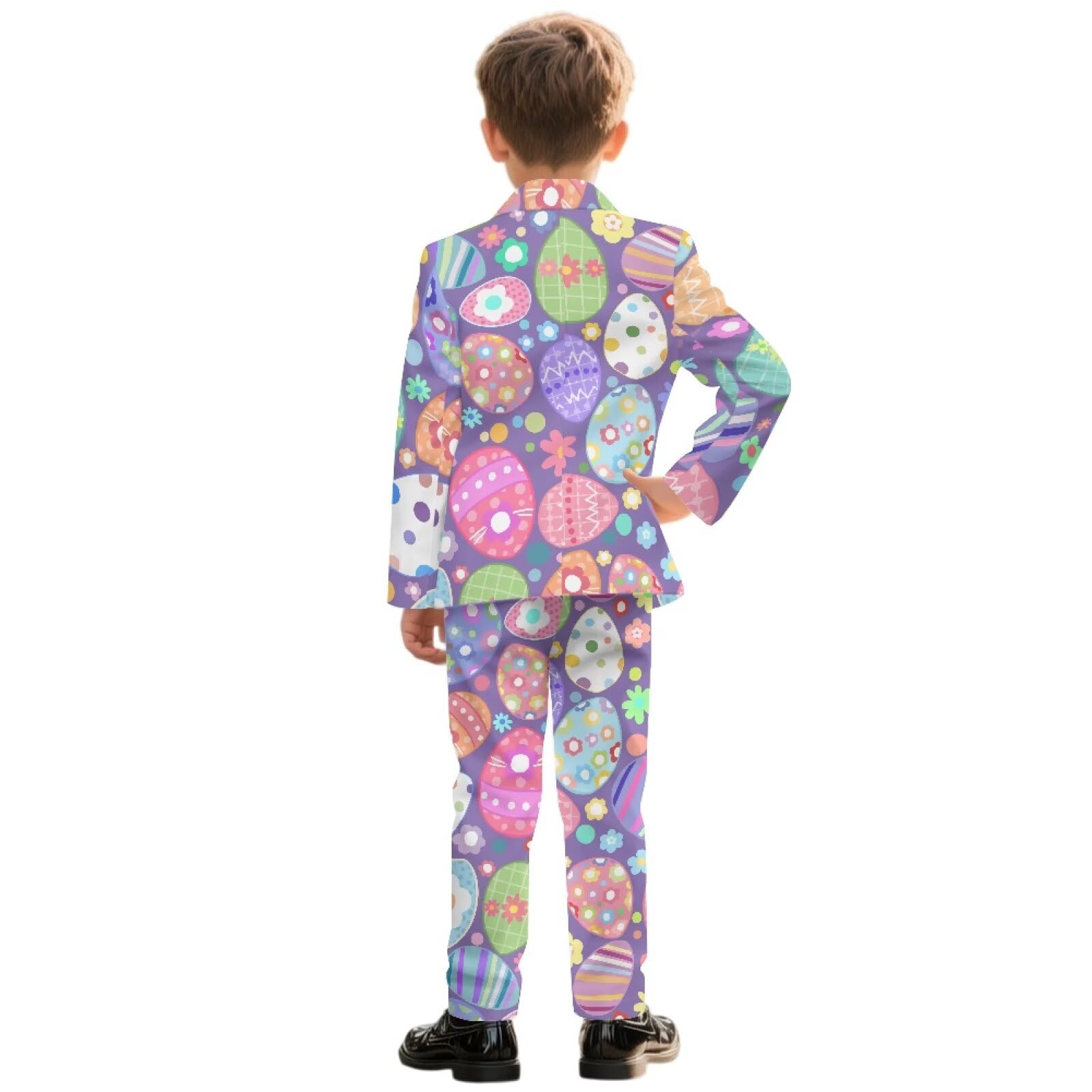 Biyejit 2-teiliges Jungenanzug-Set mit einem Knopf, Blazer und Hose, formelle Smokingjacke für Hochzeit, Party, Outfit, 5–14 Jahre
