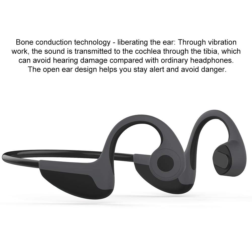 Auriculares de conducción ósea ASHATA, Z8 Auriculares inalámbricos de conducción ósea Auriculares impermeables Bluetooth 5.0 Auriculares, Auricular Bluetooth Auriculares inalámbricos Tecnología de con