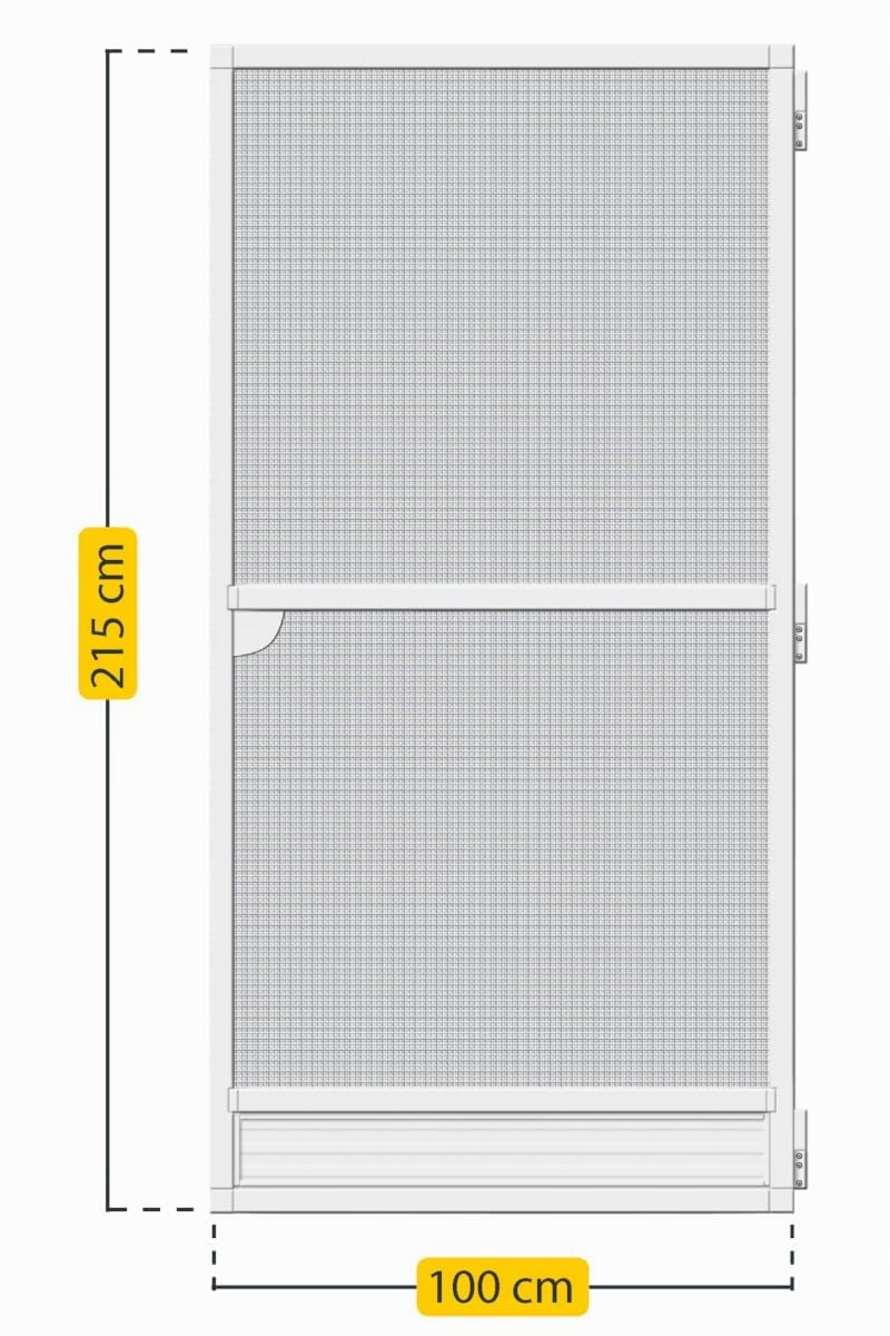 Schellenberg 70060 Fliegengitter Balkontür, Insektenschutz Tür Premium, Aluminium Rahmen, Fiberglas-Gewebe, 100 x 215 cm, Weiß