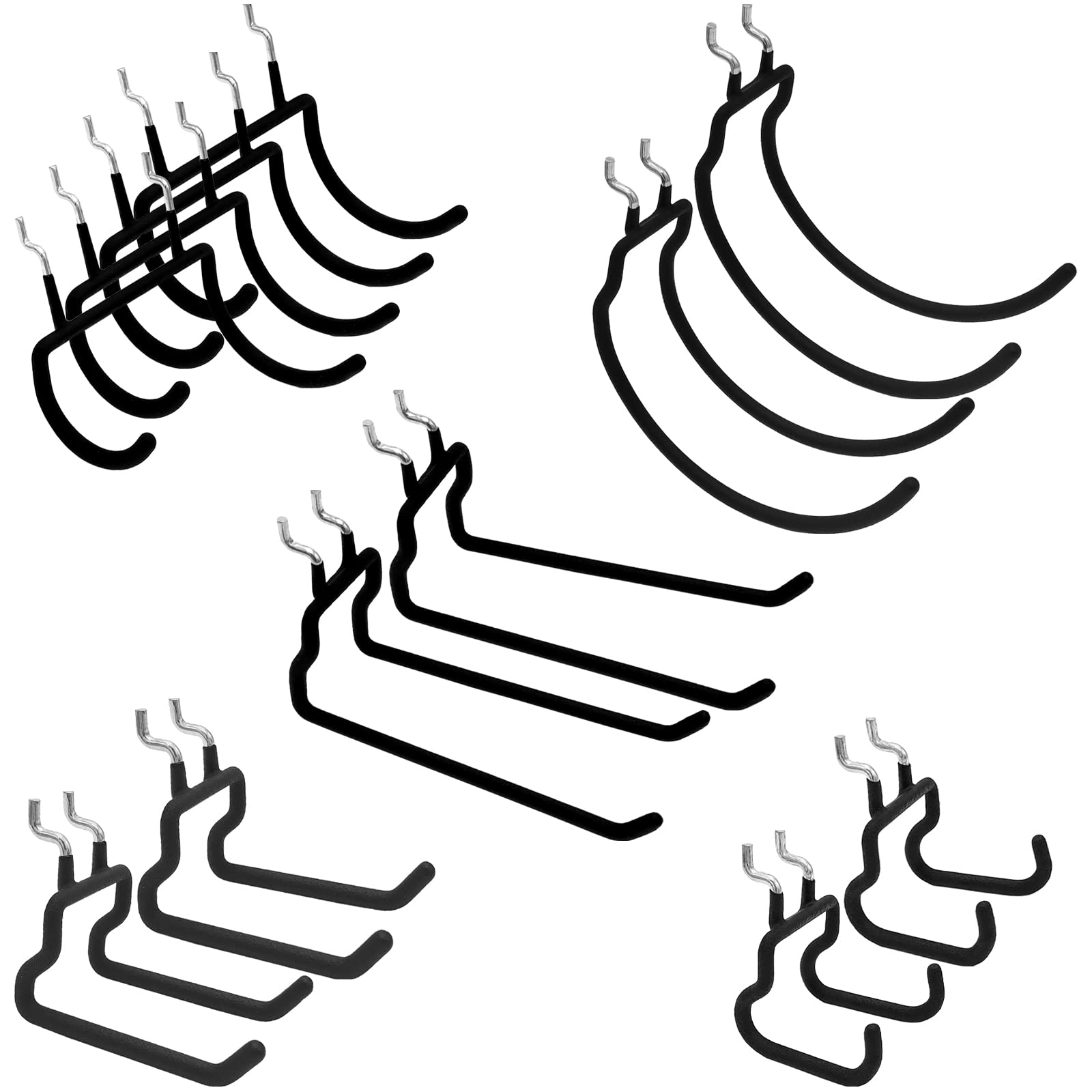 12PCS Pegboard Set Hooks for Drills,Accessories,Tool Utility Garage or Workbench Storage,Craft or Hobby Supplies,Pegboard Organization Kit for 1/4" Pegboard
